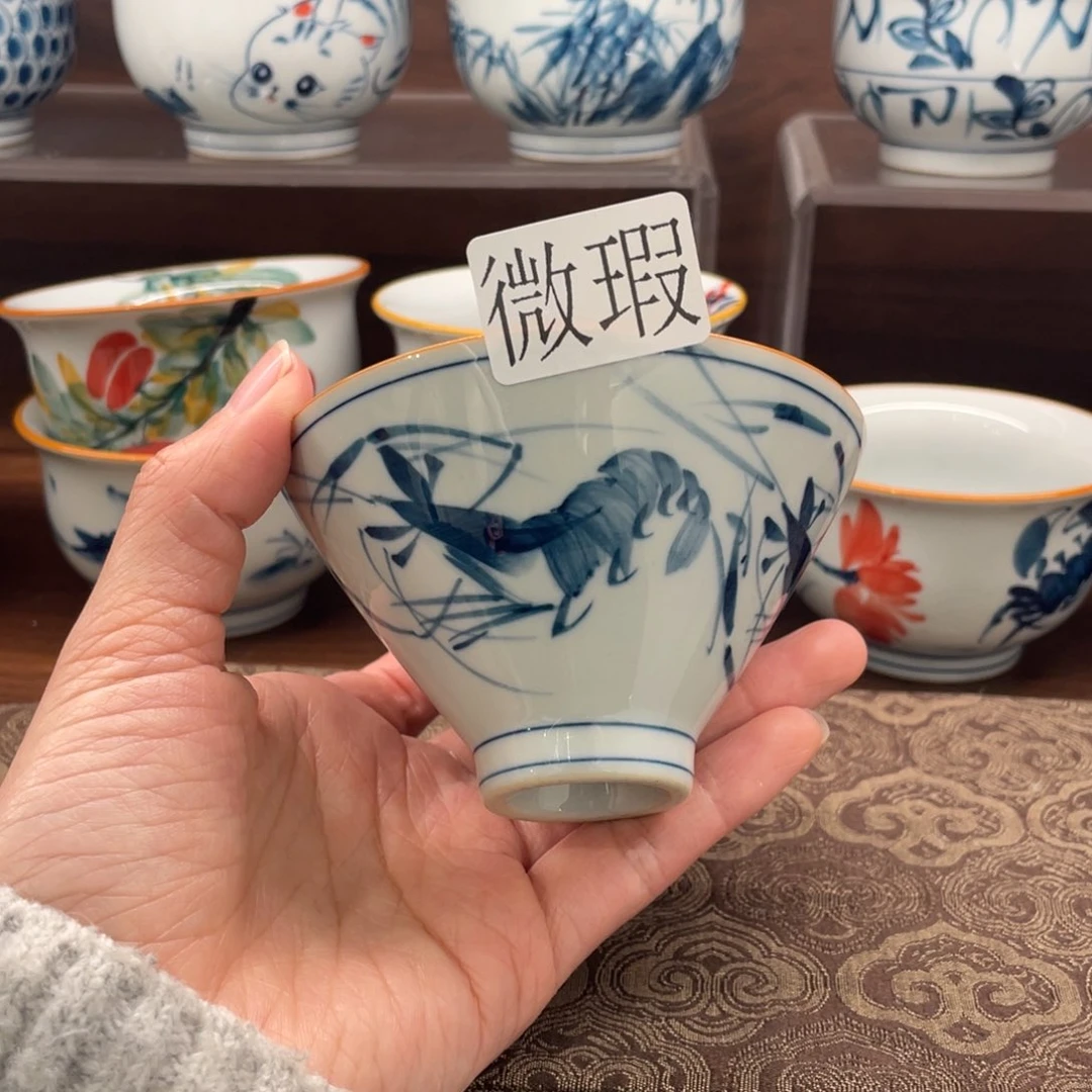 微瑕釉下彩纯手绘