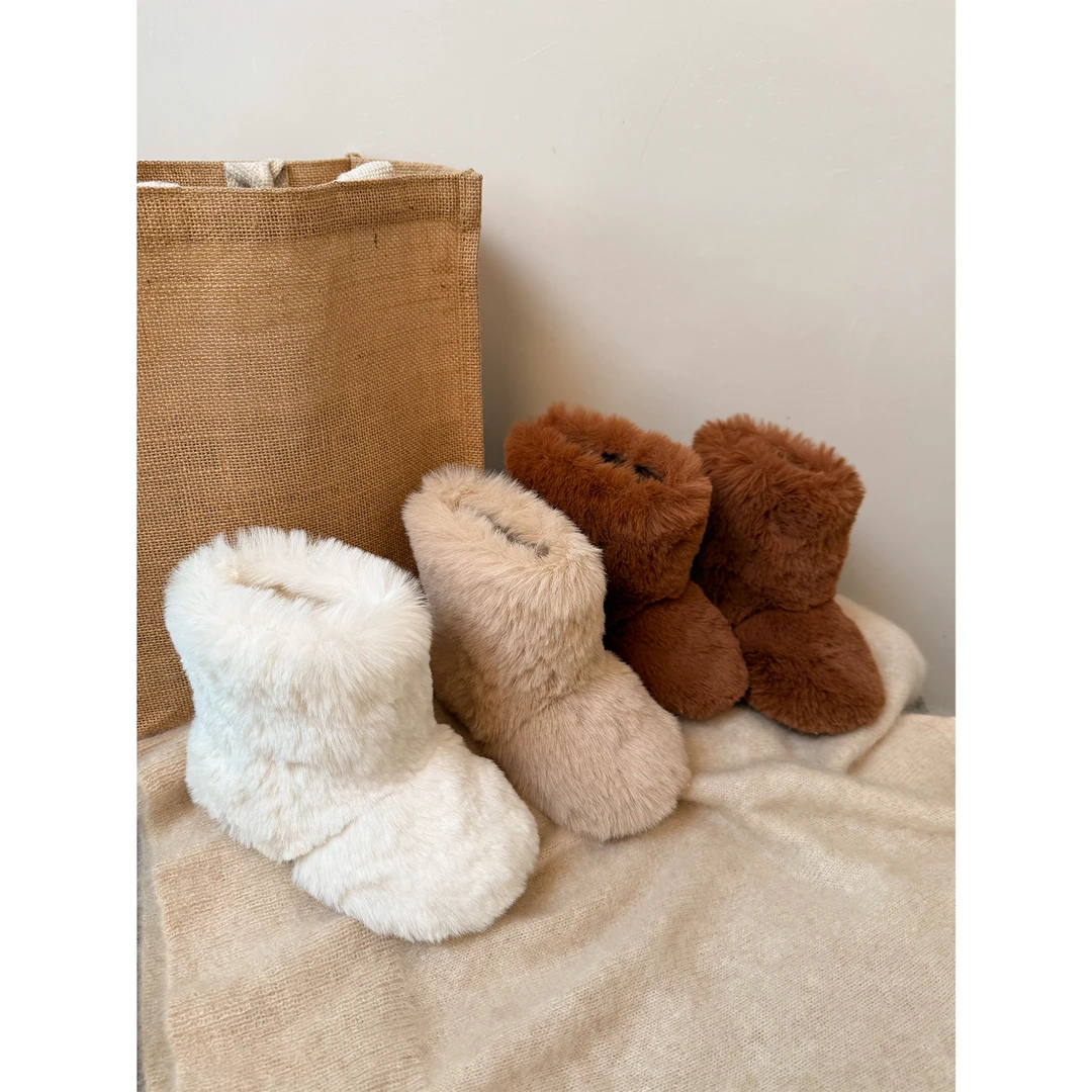 冬季新款毛茸茸雪地靴女加绒加厚保暖棉鞋毛毛鞋短棉靴A2200