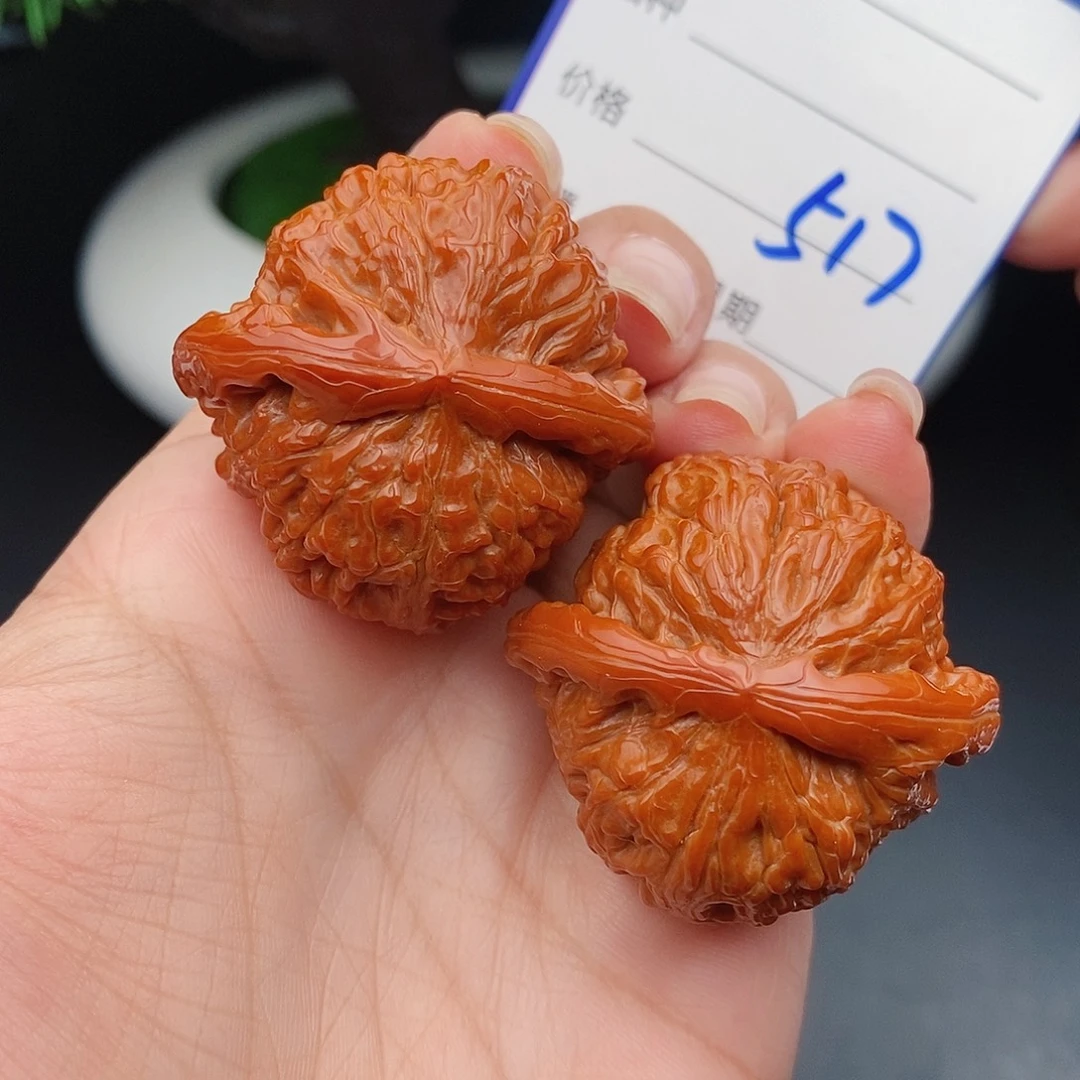 把件文玩核桃39球白517