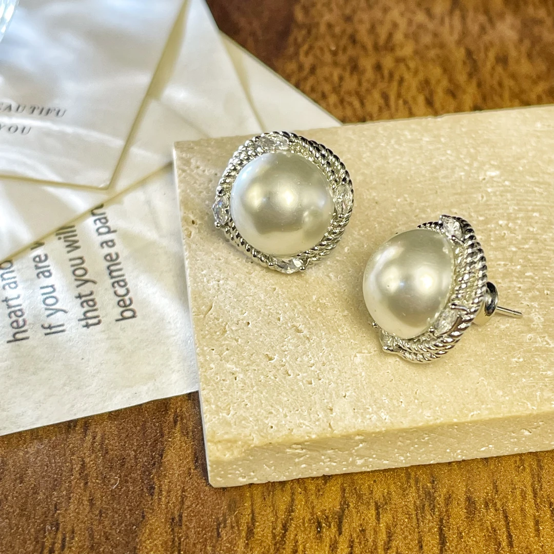 铜合金仿珍珠耳饰 0699 珠珠耳钉 时尚百搭简约法式轻奢优雅