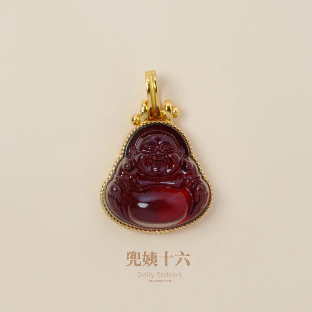 定制版佛公款血珀项坠吊坠不配链（多样性发一）