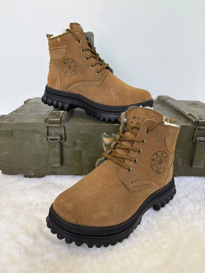 男士系带冬季户外羊毛马丁靴(804)