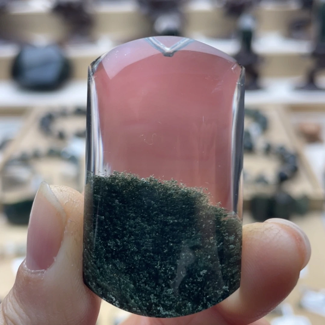 未镶嵌水晶颈饰绿幽灵聚宝盆无事牌