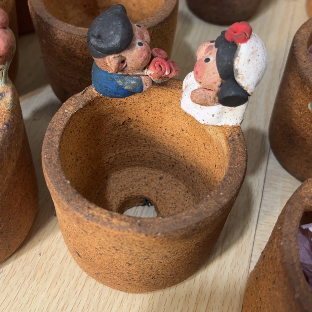 ****胖泥塑古镇炻陶花盆