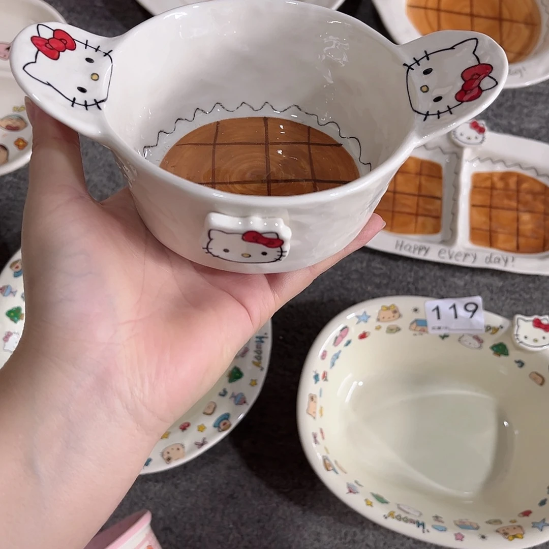 手工Kt陶瓷餐具5寸