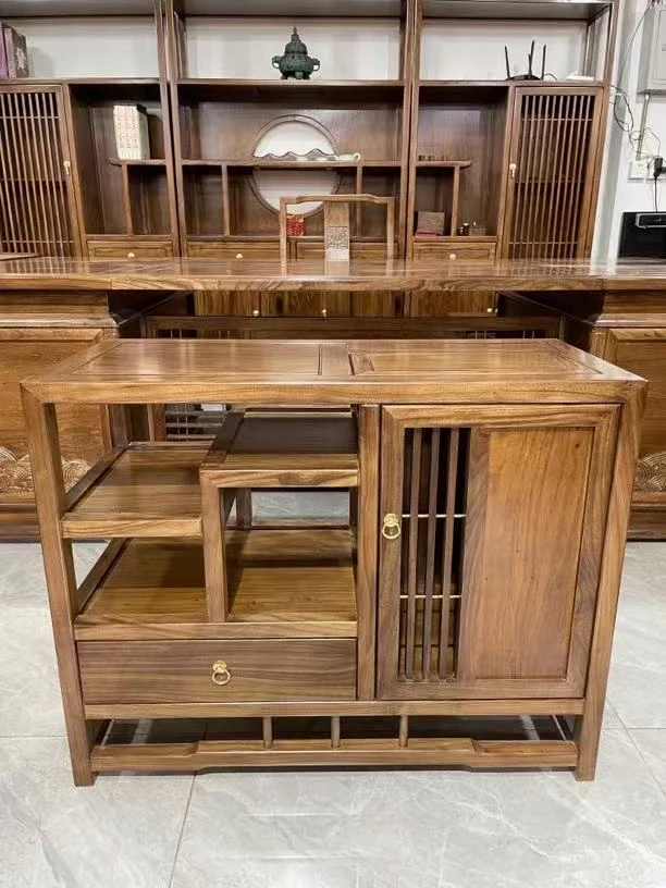 多功能茶水柜床头边柜中式实木客厅茶水台茶叶柜烧水边几办公室