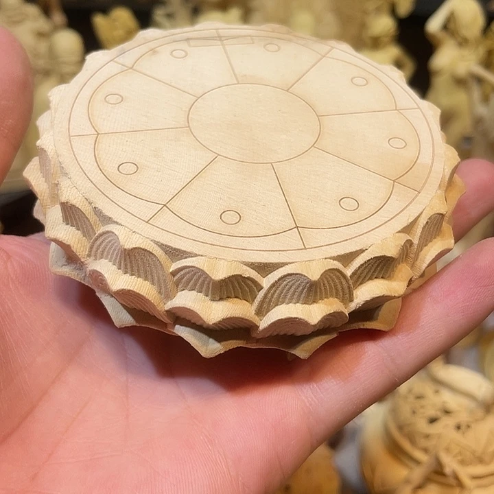 黄杨木瑕疵莲花座