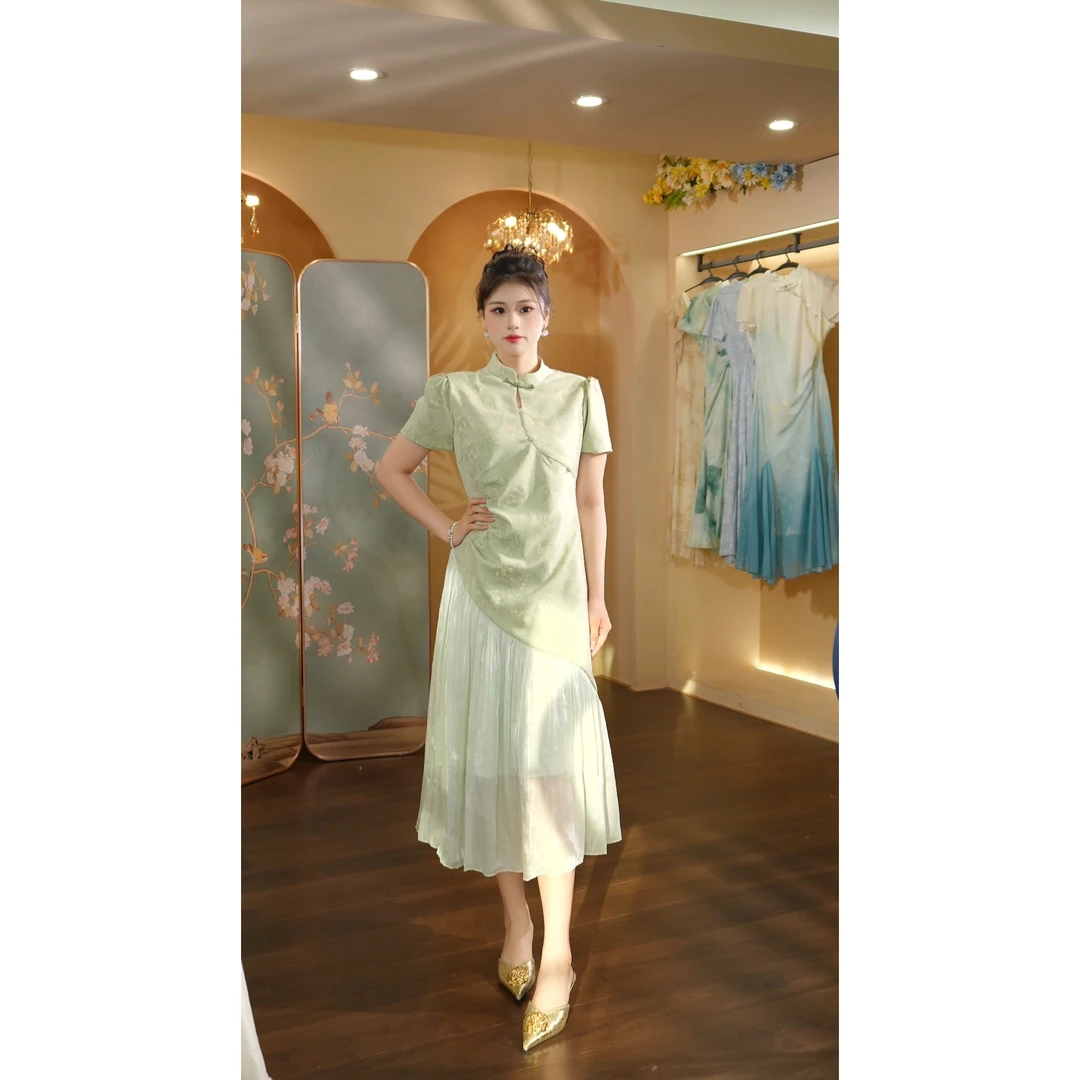 王超越定制-132（卷草入画）连衣裙DMH116-X