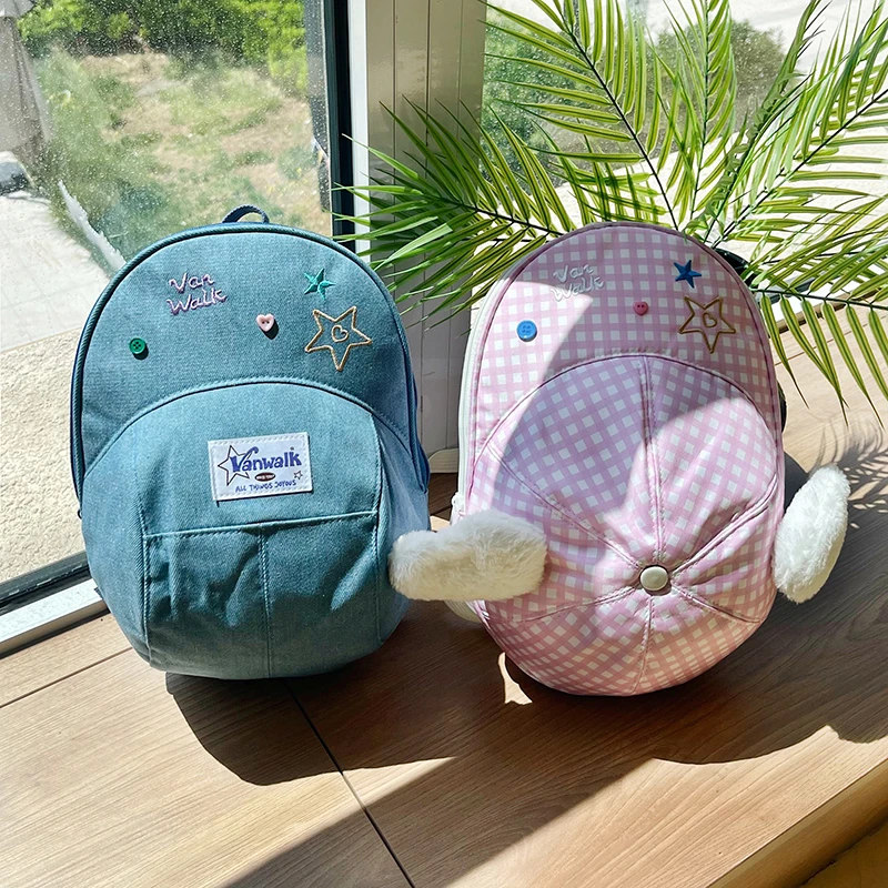 星星休闲卡通动漫卡通轻便幼儿可收纳宝宝双肩包刺绣