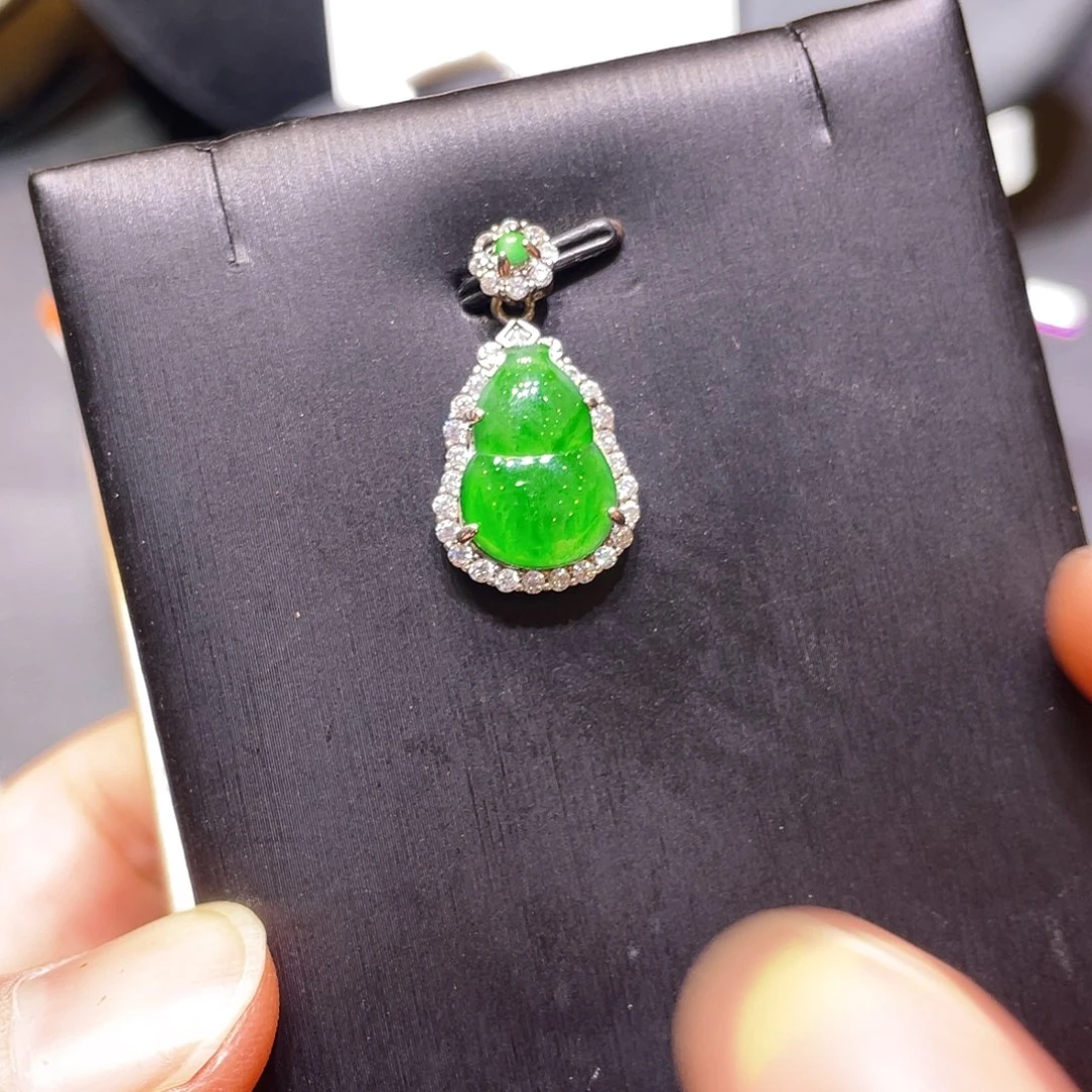 翡翠银S925镶嵌项链