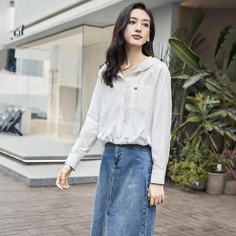 42820【薰系列】抽绳假两件外套6HXD1533