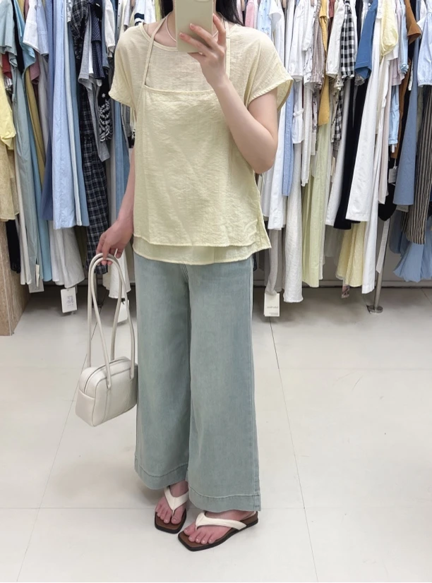 E sè 韩系女装新款牛仔裤衬衫