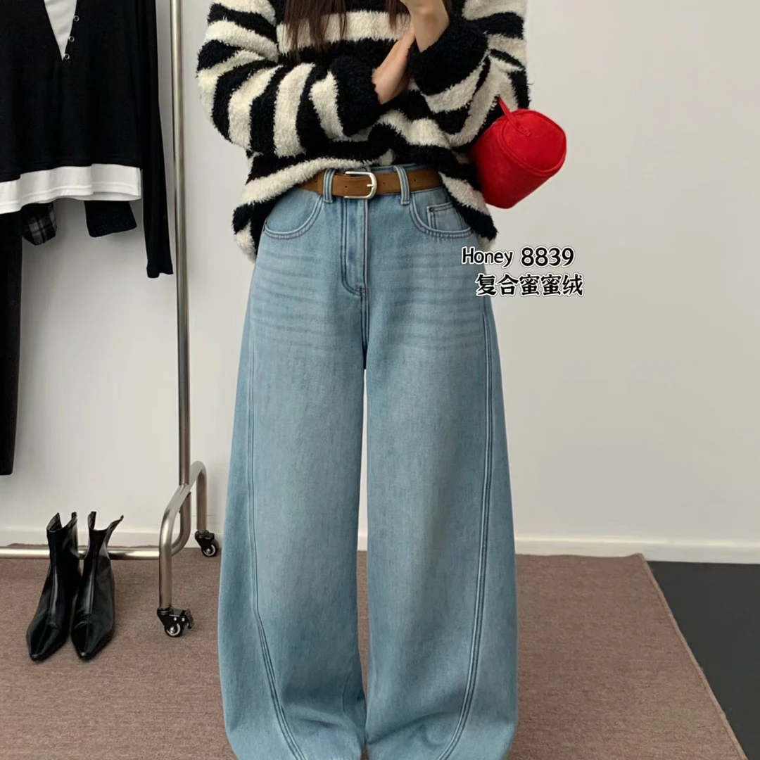 【维维66女装】复合牛仔弯刀牛仔裤