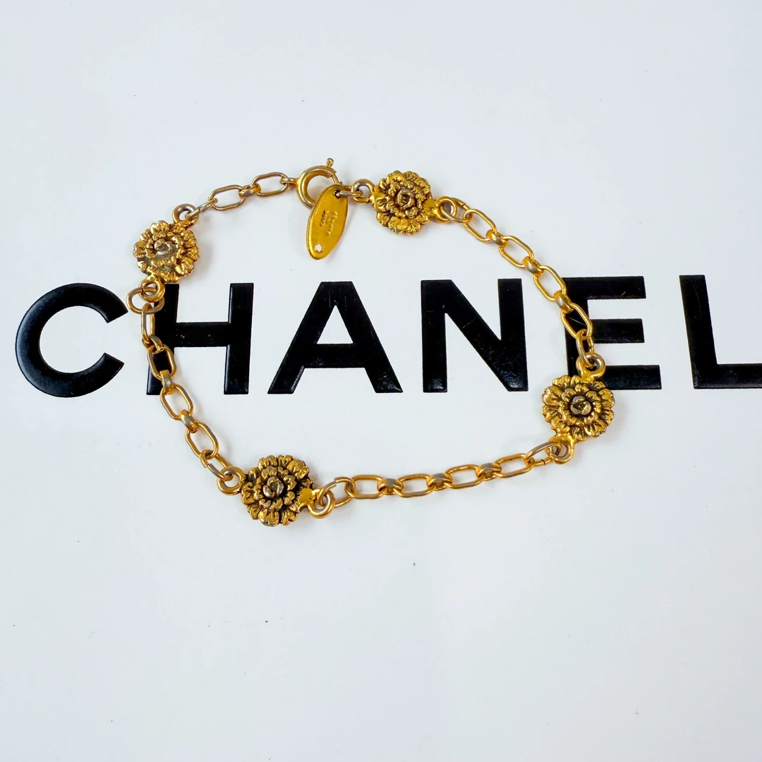 95新 Chanel/香奈儿 Chanel vintage香奈儿中古山茶花手链