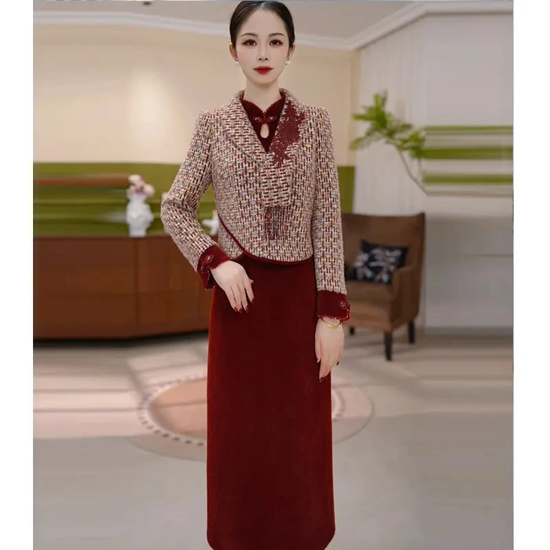 JG-25682 新款2025年秋季时尚气质优雅显瘦连衣裙 M-4XL