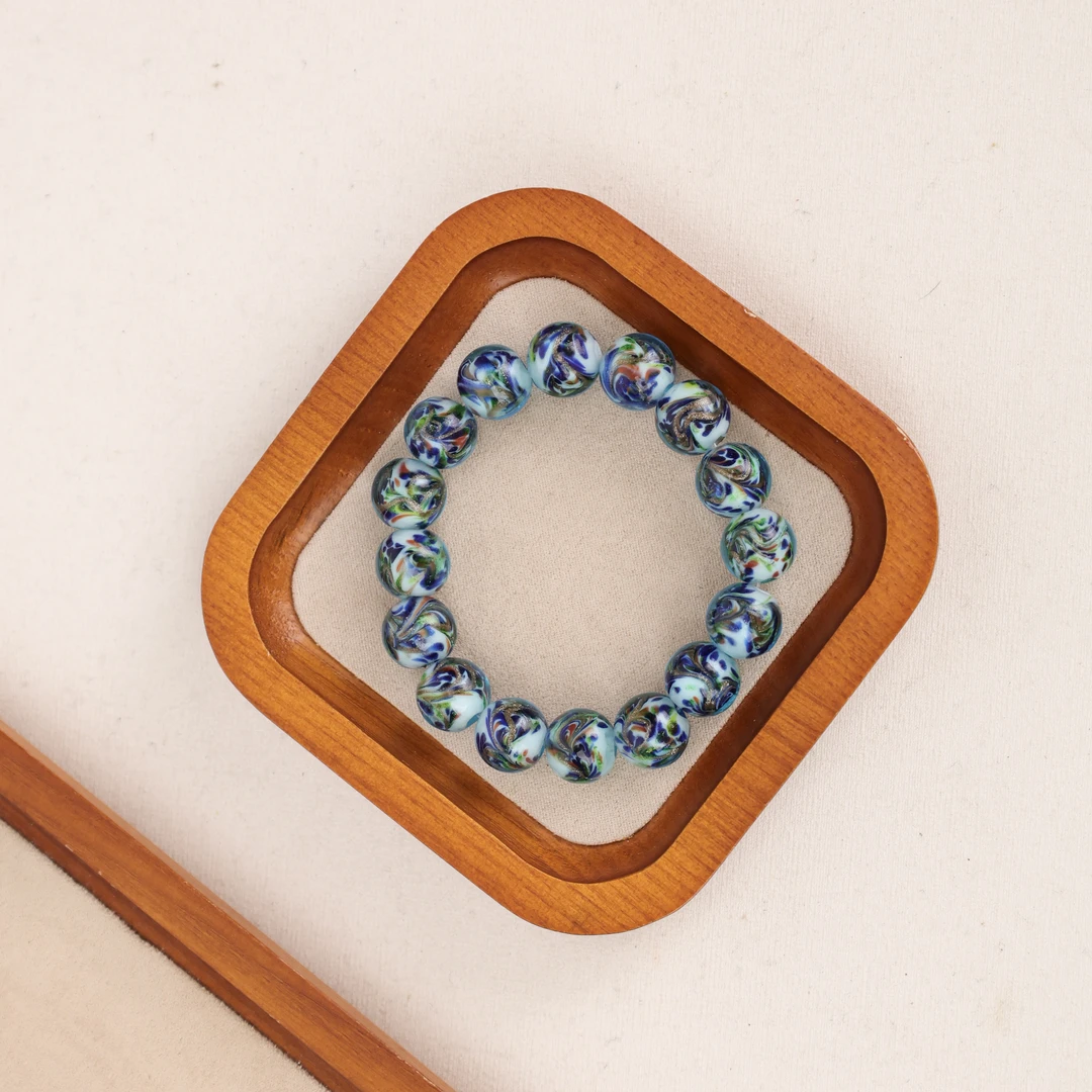 合金手链 LZ2257-1 老料彩色凤尾满串琉璃手串