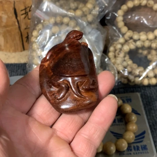 檀香紫檀（小叶紫檀）496小叶富甲天下手把件