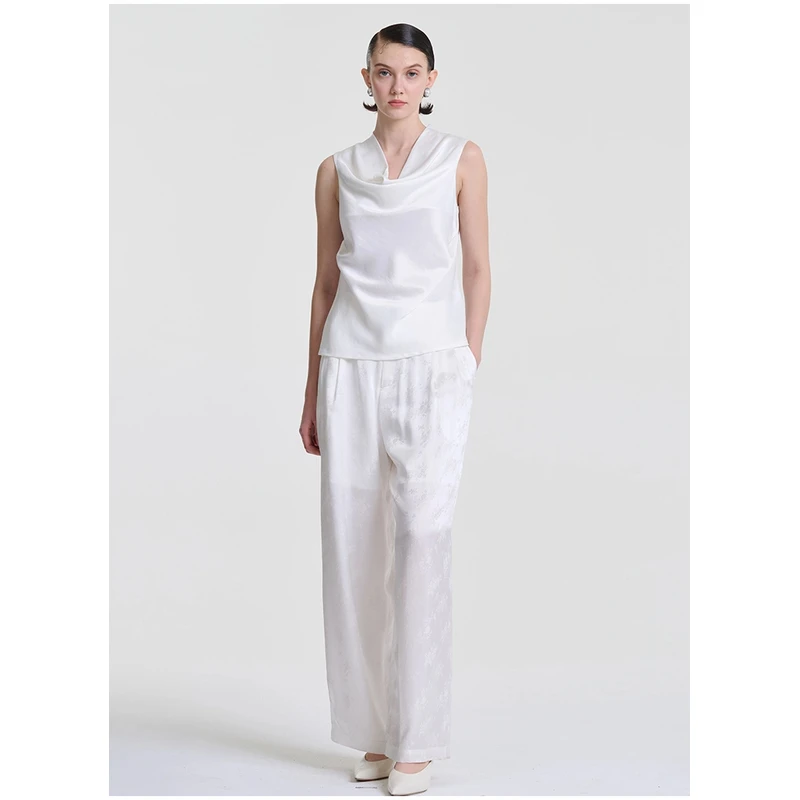 GLATING24夏季新品休闲时尚中国风纯色女士长裤