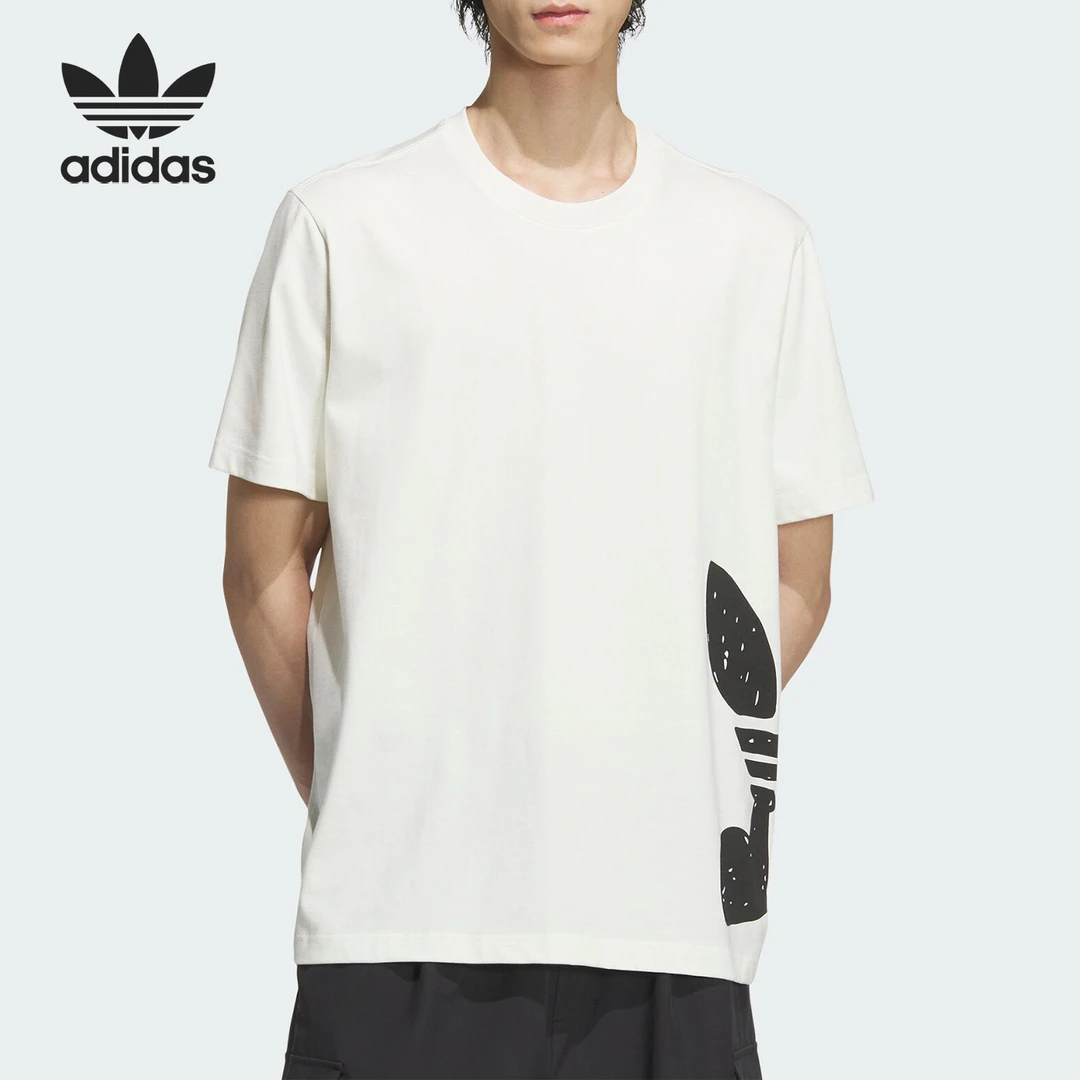Adidas/阿迪达斯正品三叶草通勤穿搭针织透气运动休闲短袖JD3246