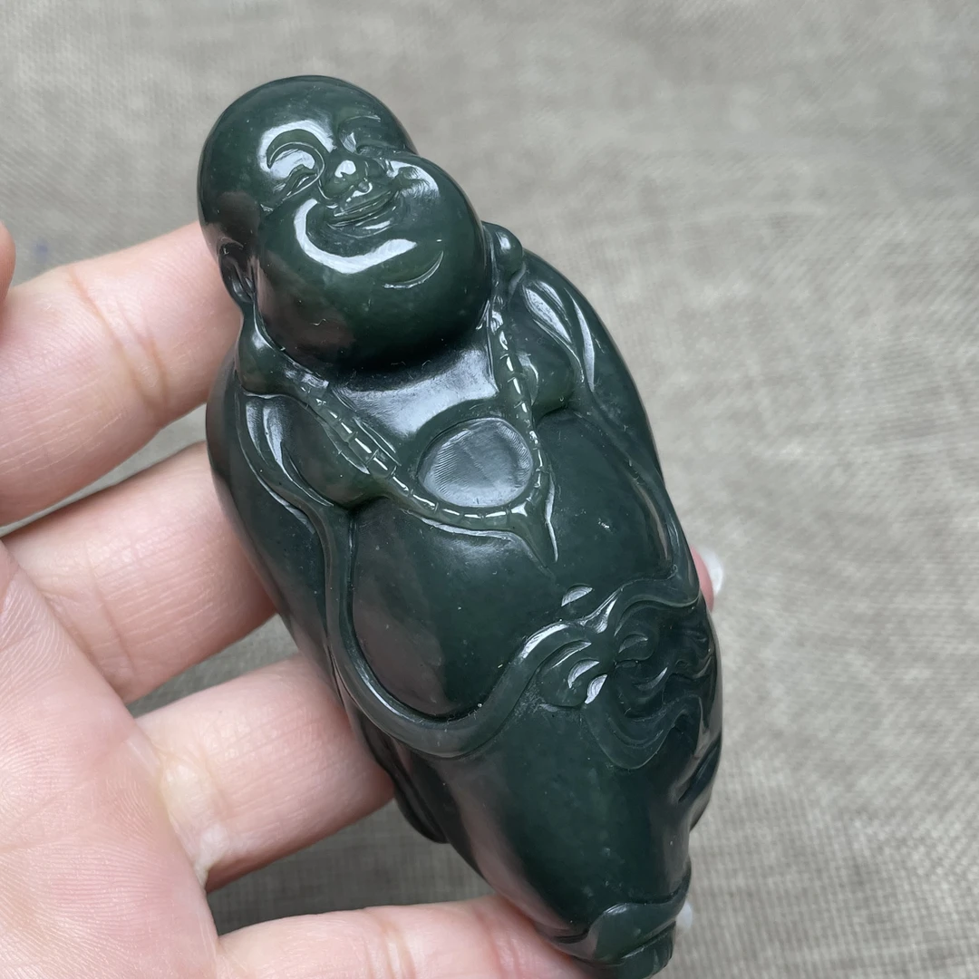 新疆和田玉 佛公 手把件 有棉 介意者勿拍