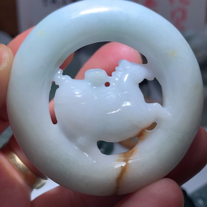 翡翠未镶嵌颈饰保真天然a货翡翠