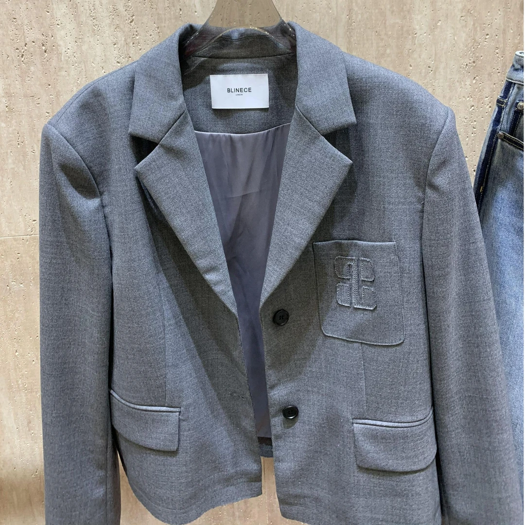 BLINECE灰色西装外套