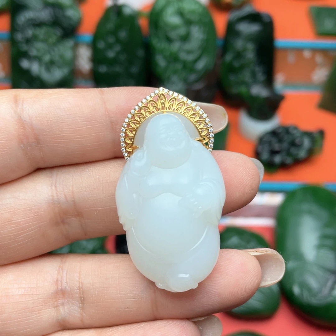 和田玉未镶嵌挂件