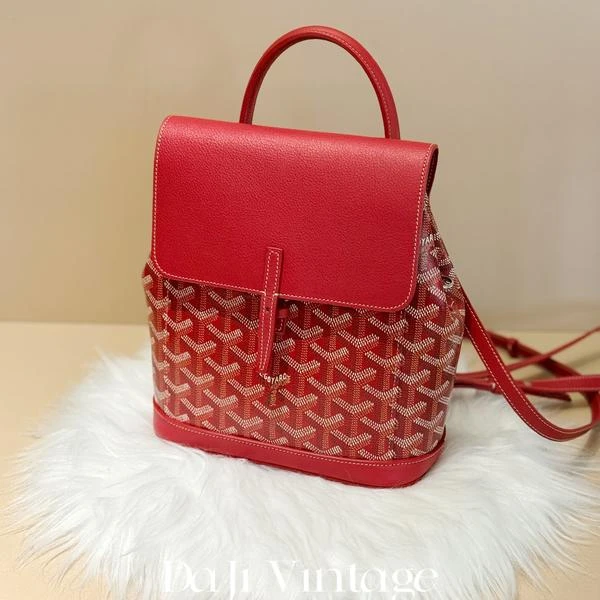 大吉中古/goyard戈雅老花mini红色双肩包