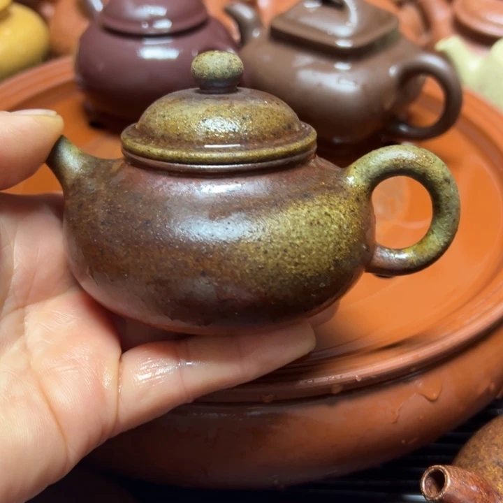 紫砂茶壶宜兴原矿金丝楠木