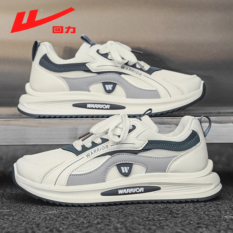 Warrior/回力春季新款软底时尚潮流男士板鞋百搭透气休闲跑步男鞋