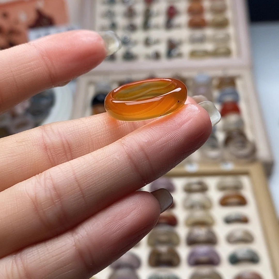 玛瑙/玉髓未镶嵌戒指A 50不退换港15