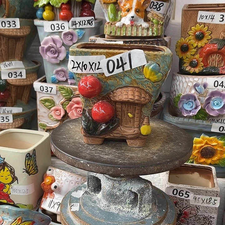 粗陶材质多肉花盆