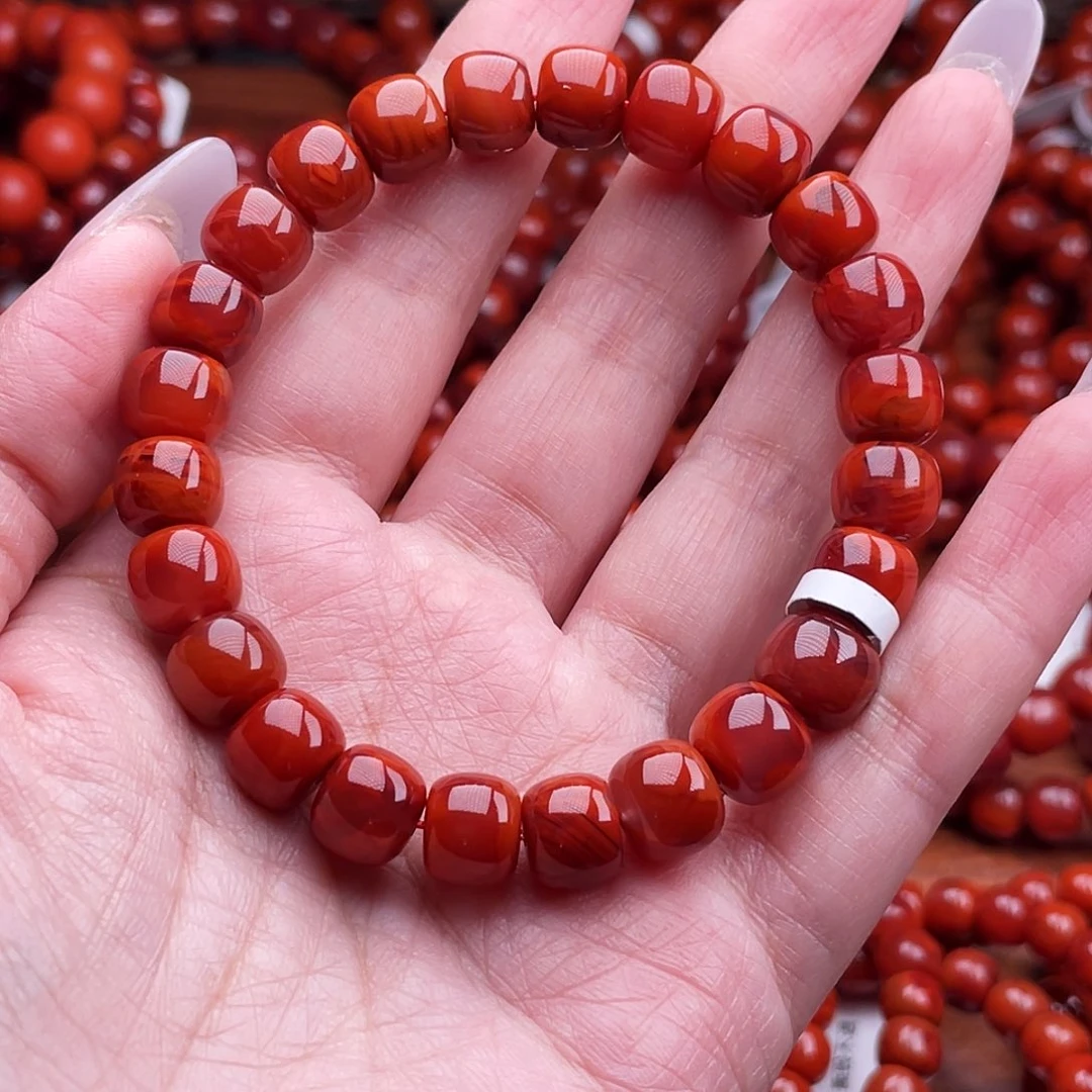 ****南红玛瑙未镶嵌瓦西原矿老型9mm