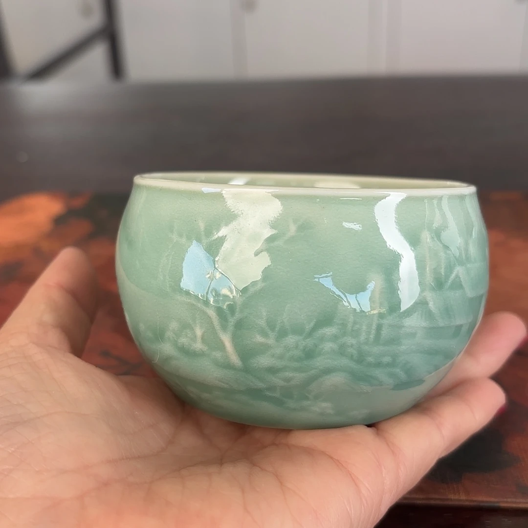 龙泉云间青瓷小米茶器