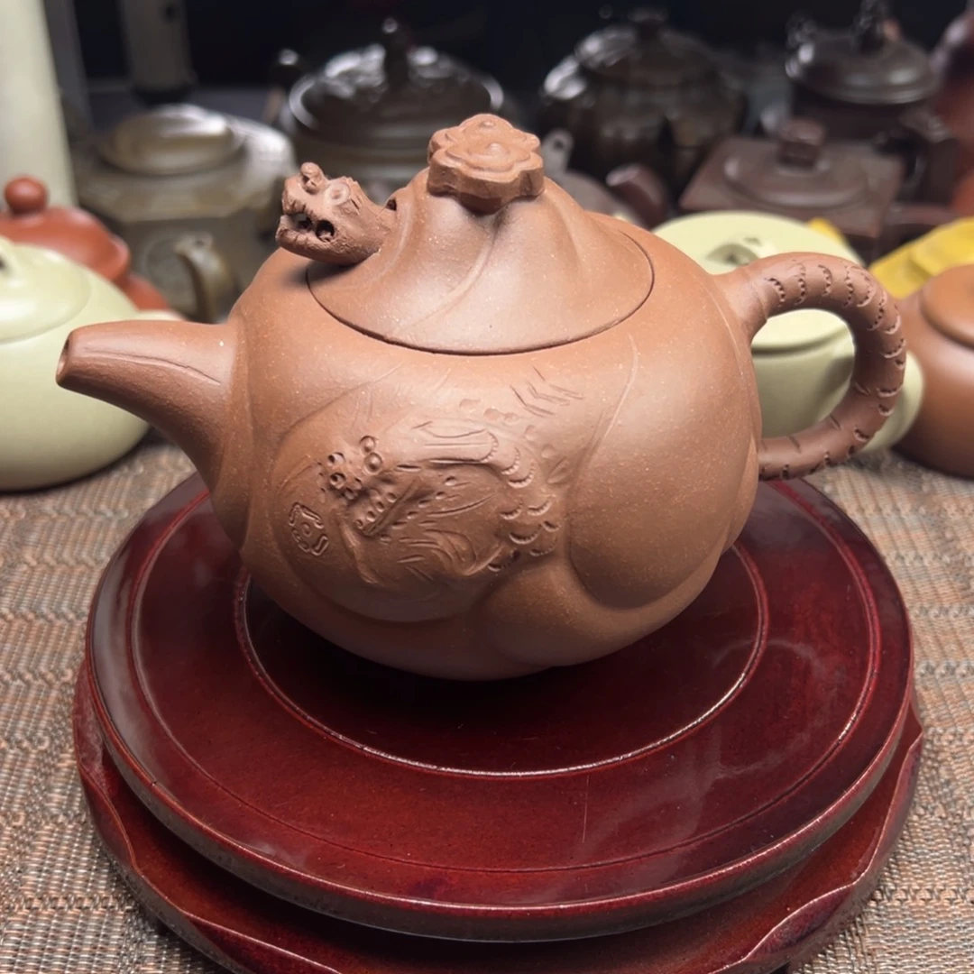 茶壶紫砂宜兴原矿紫砂壶450毫升容量