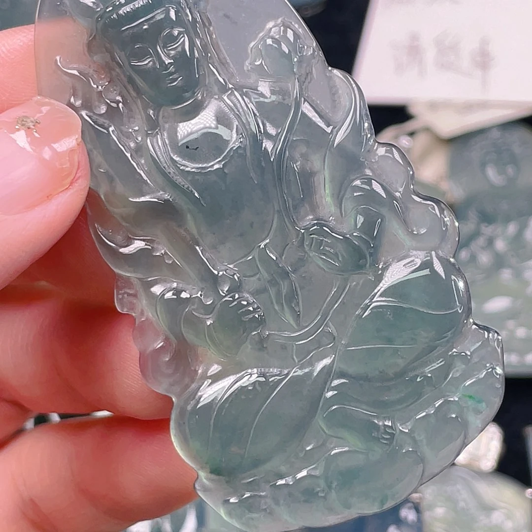 翡翠未镶嵌颈饰风6，