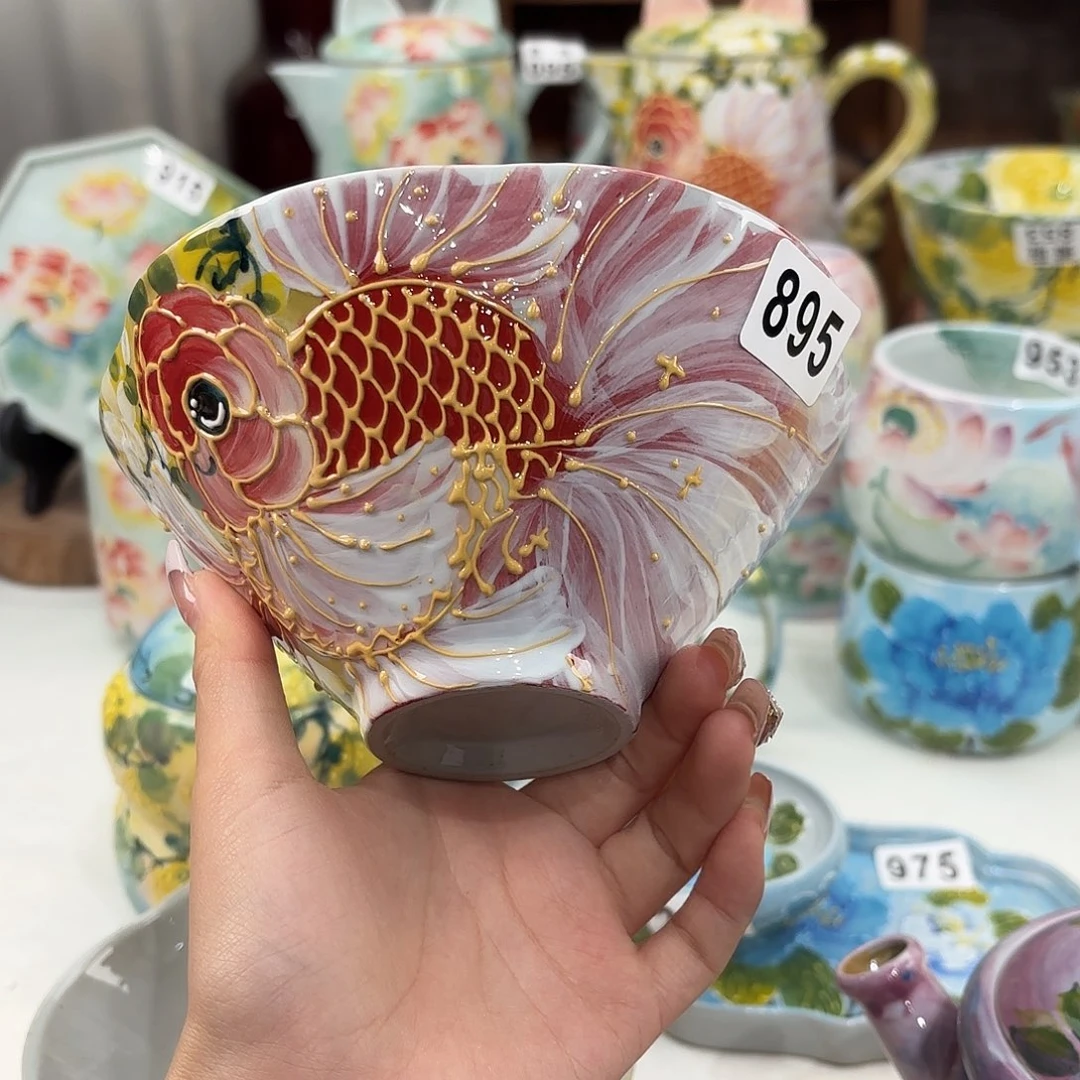 景德镇手绘高温釉下彩陶瓷茶具