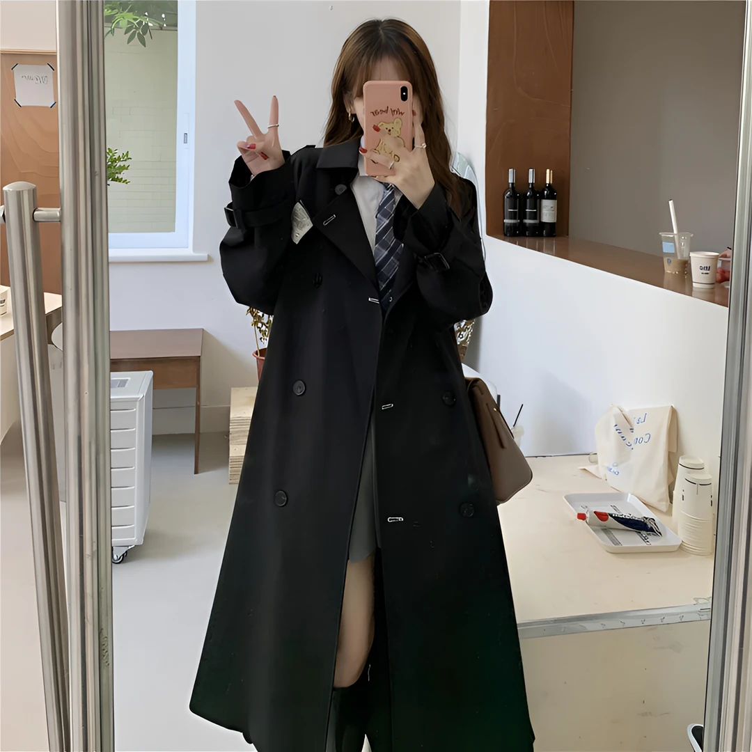 大码胖MM显瘦遮肉春季2025中长款大衣微胖气质风衣外套开春洋气