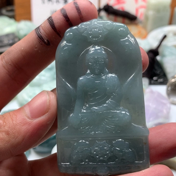 翡翠未镶嵌颈饰保真天然a货翡翠