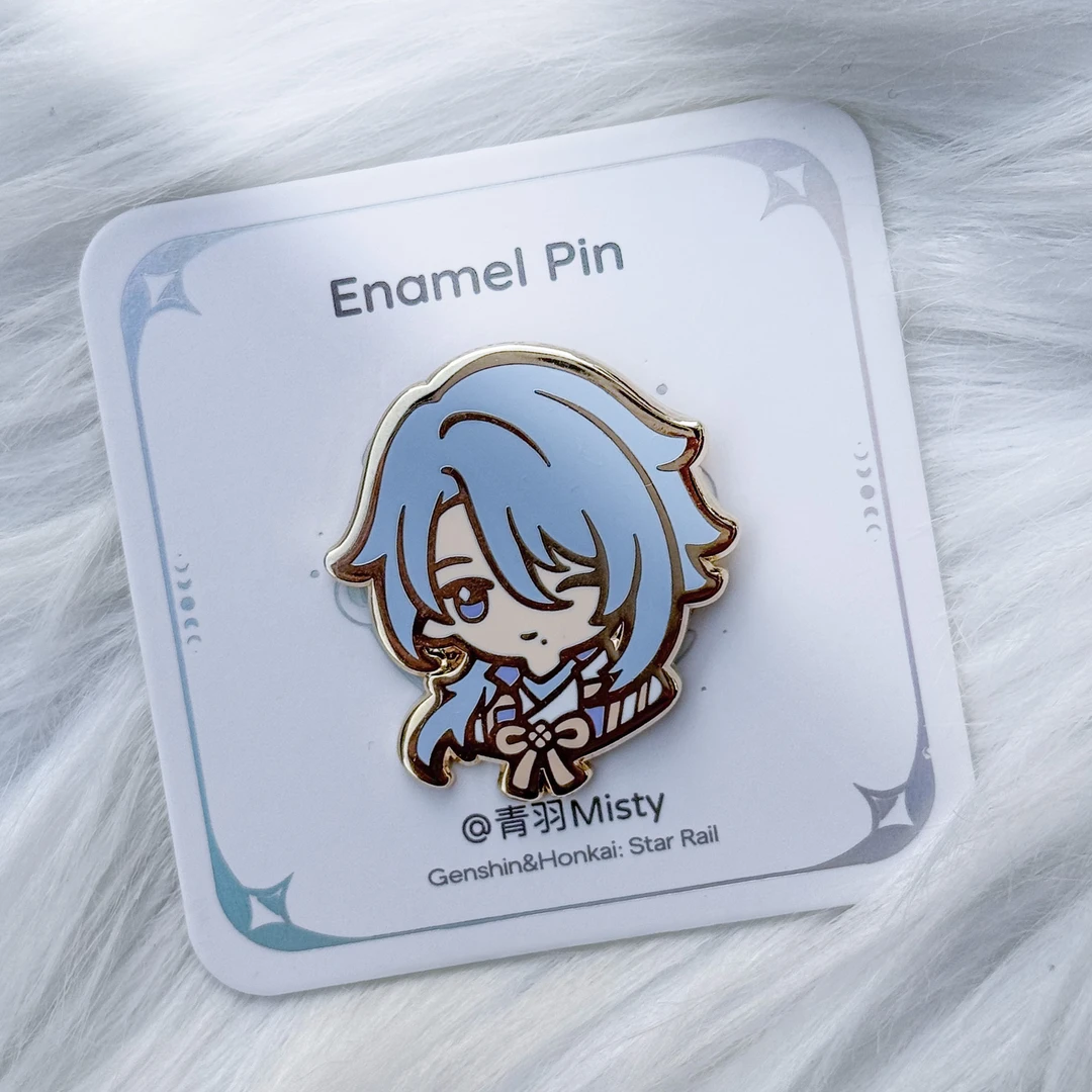 【现货】原创神里绫人半身仿珐琅金属徽章同人周边