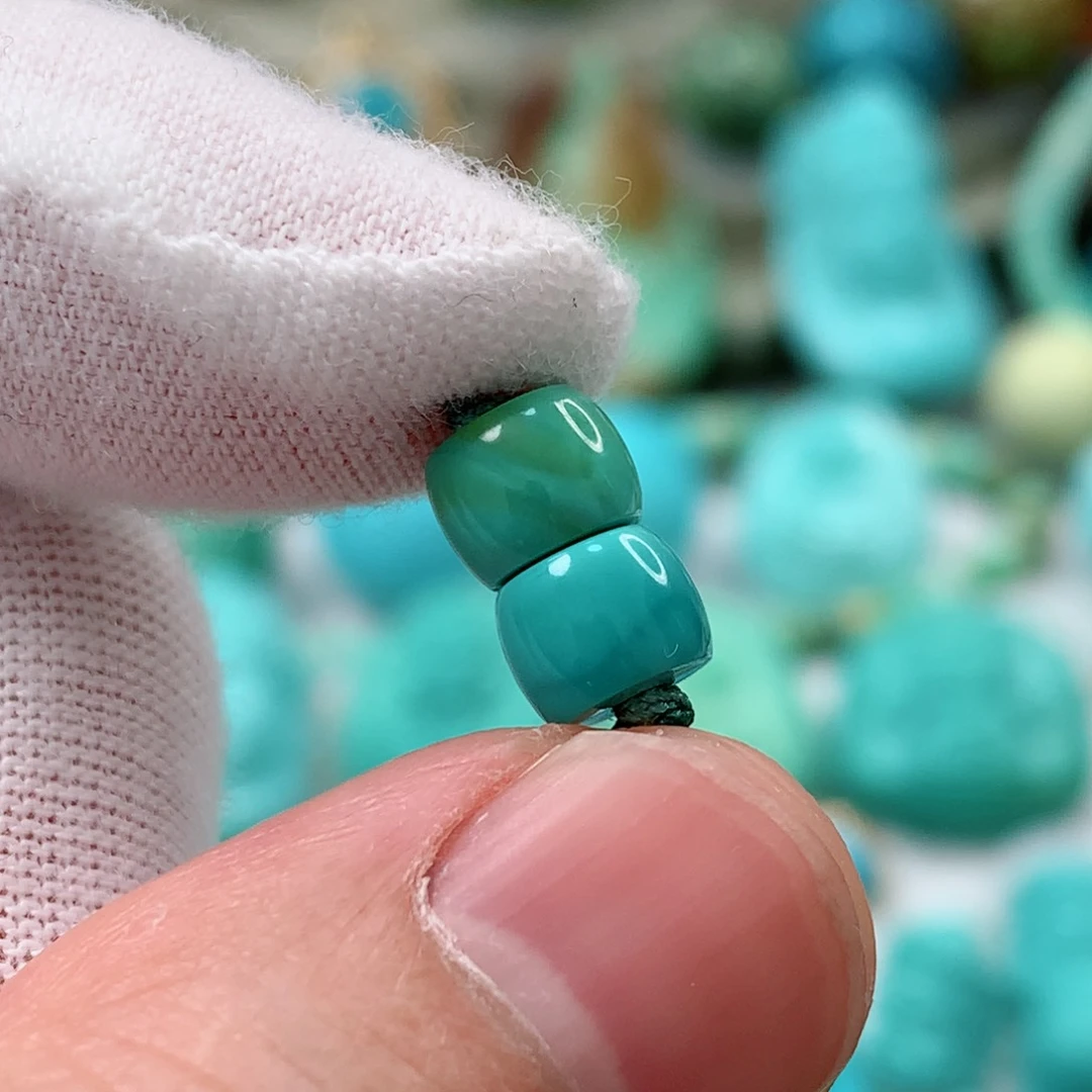 绿松石珠宝奇石未镶嵌6.5mm