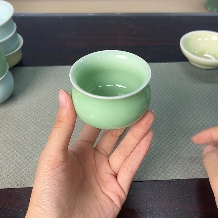 龙泉云间青瓷小米茶器