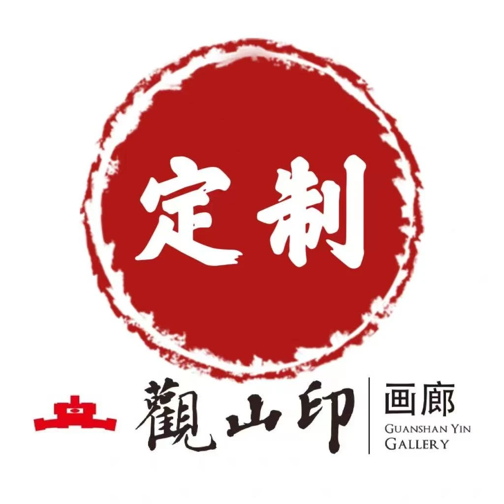 长白山观山印画廊原创手绘风景油画竖款作品