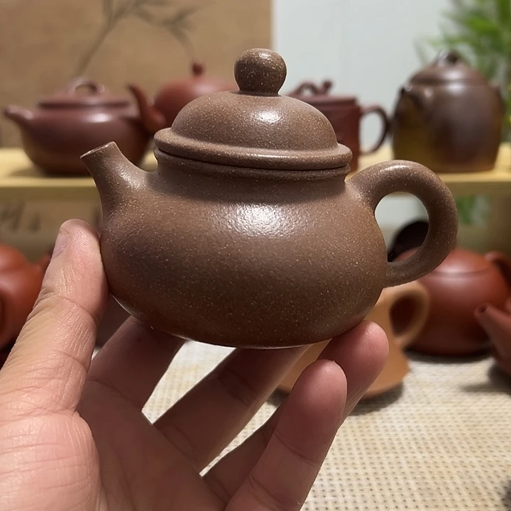 茶壶粗砂宜兴原矿紫砂，容天、