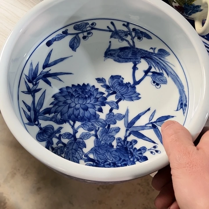 瓷片景德镇陶瓷茶洗。