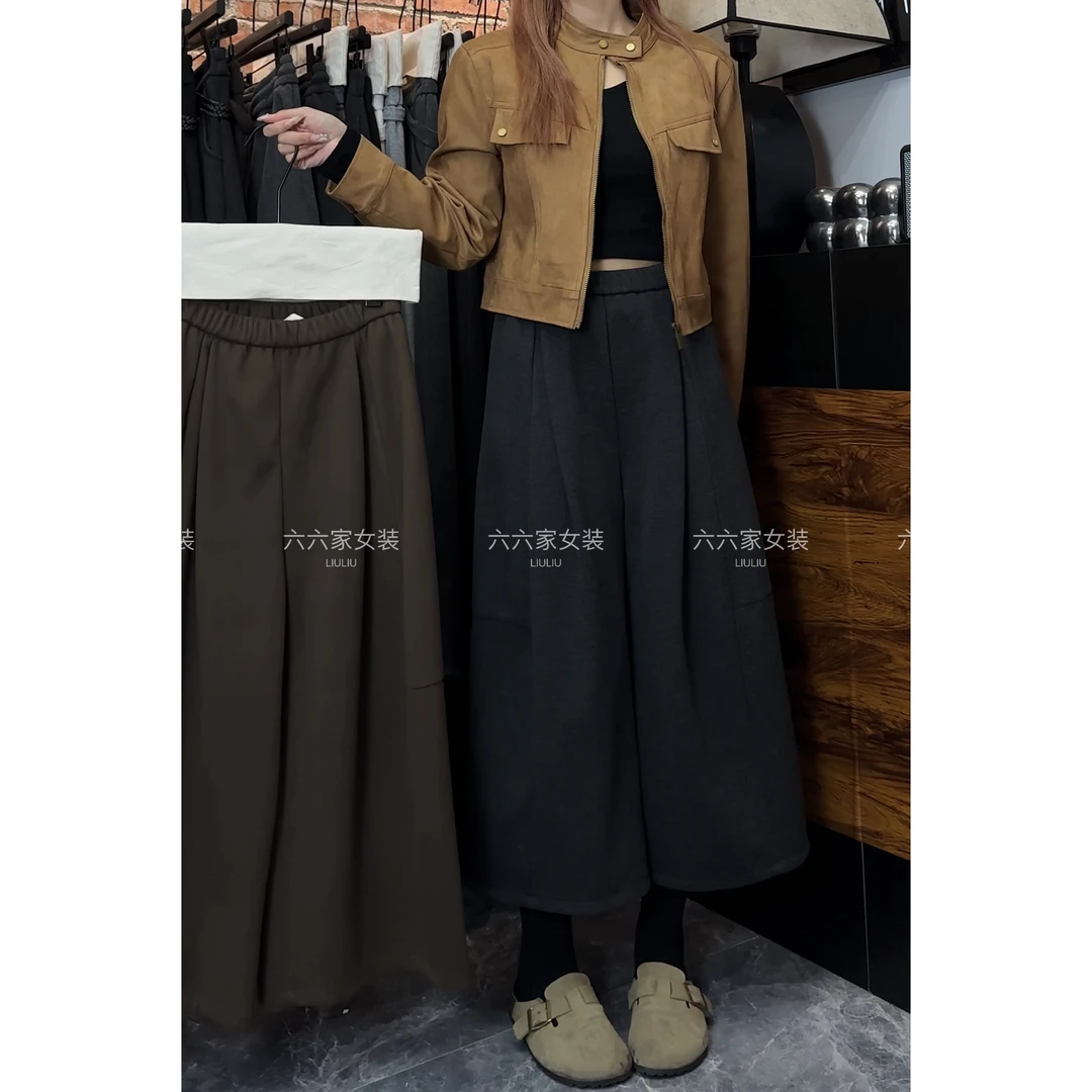 冬季加绒时尚韩系高腰八分气球裤～巨遮肉显瘦百搭