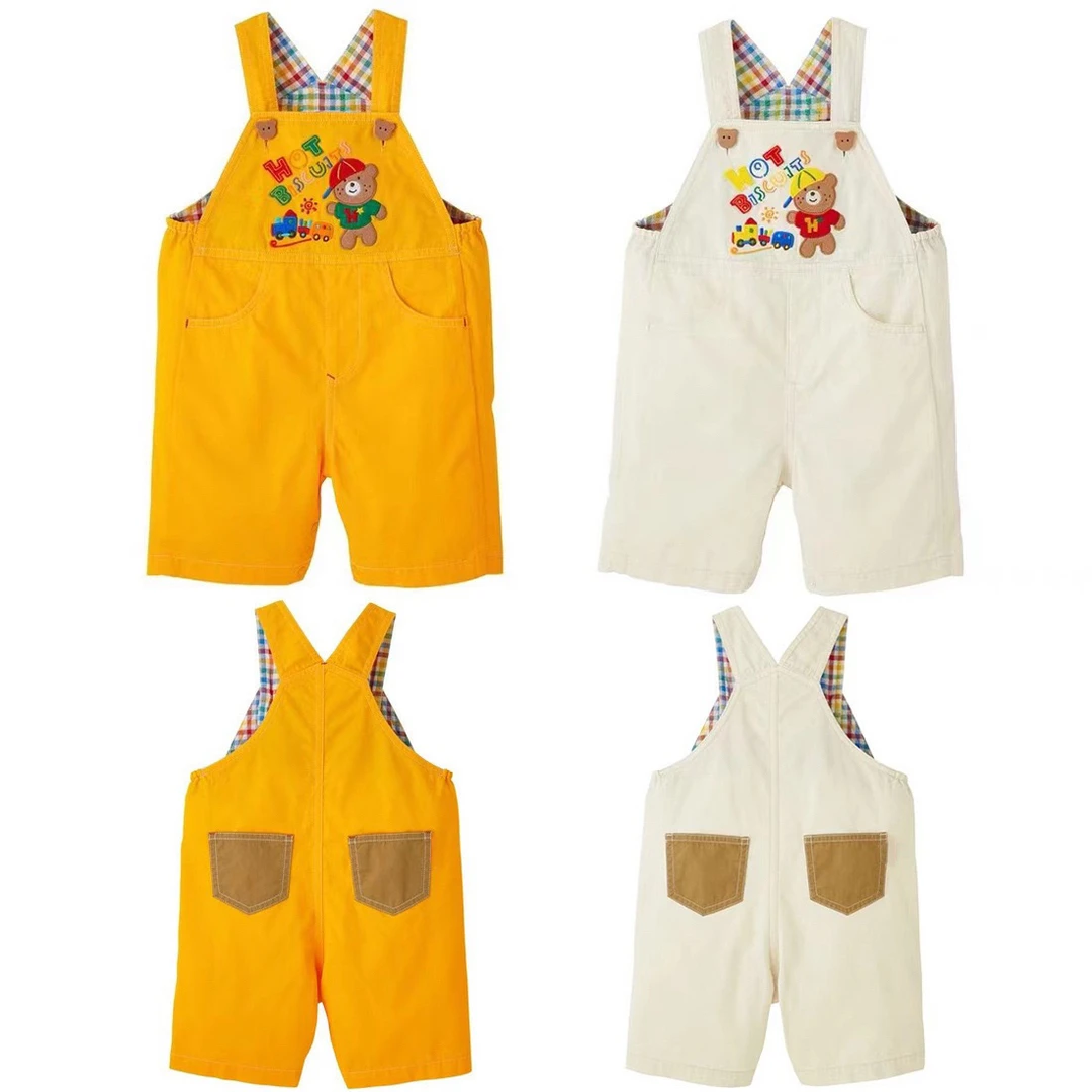 【短裤】Mk 童装HB麻子熊新款男女童重工刺绣背带裤夏季儿童