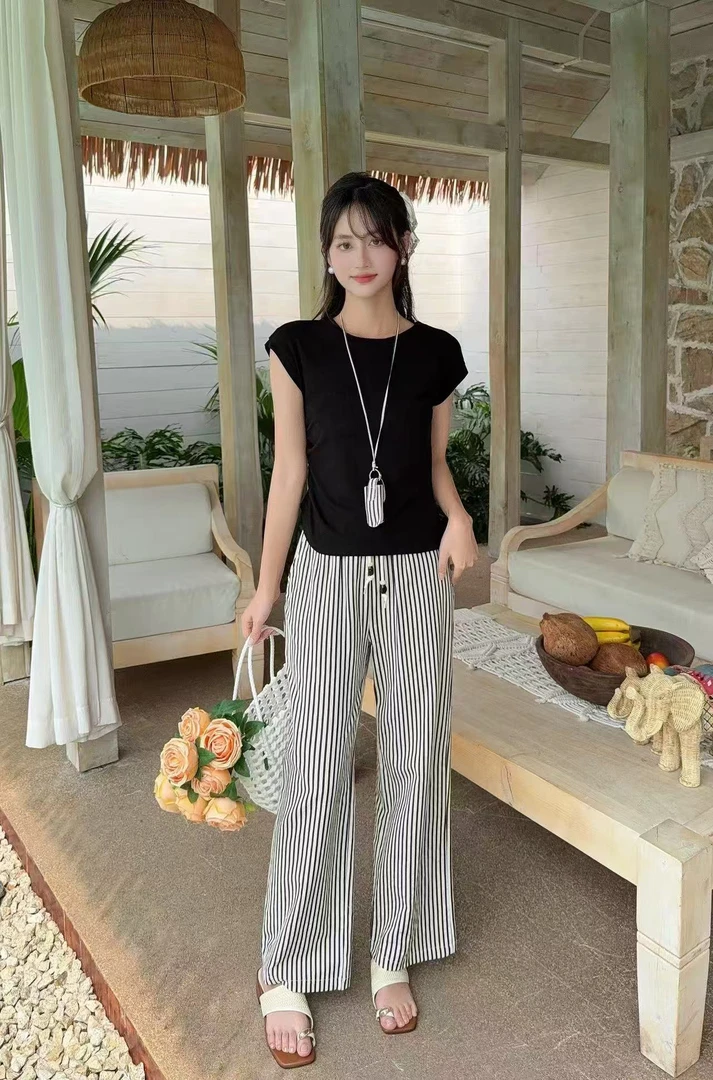 2828洋气夏款套装女短袖休闲裤夏季高腰宽松韩版气质显瘦套装