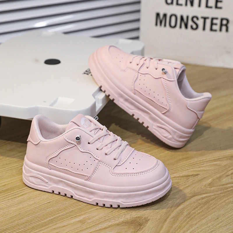 秋冬休闲板鞋小白鞋厚底百搭男女童鞋中大童潮鞋H110