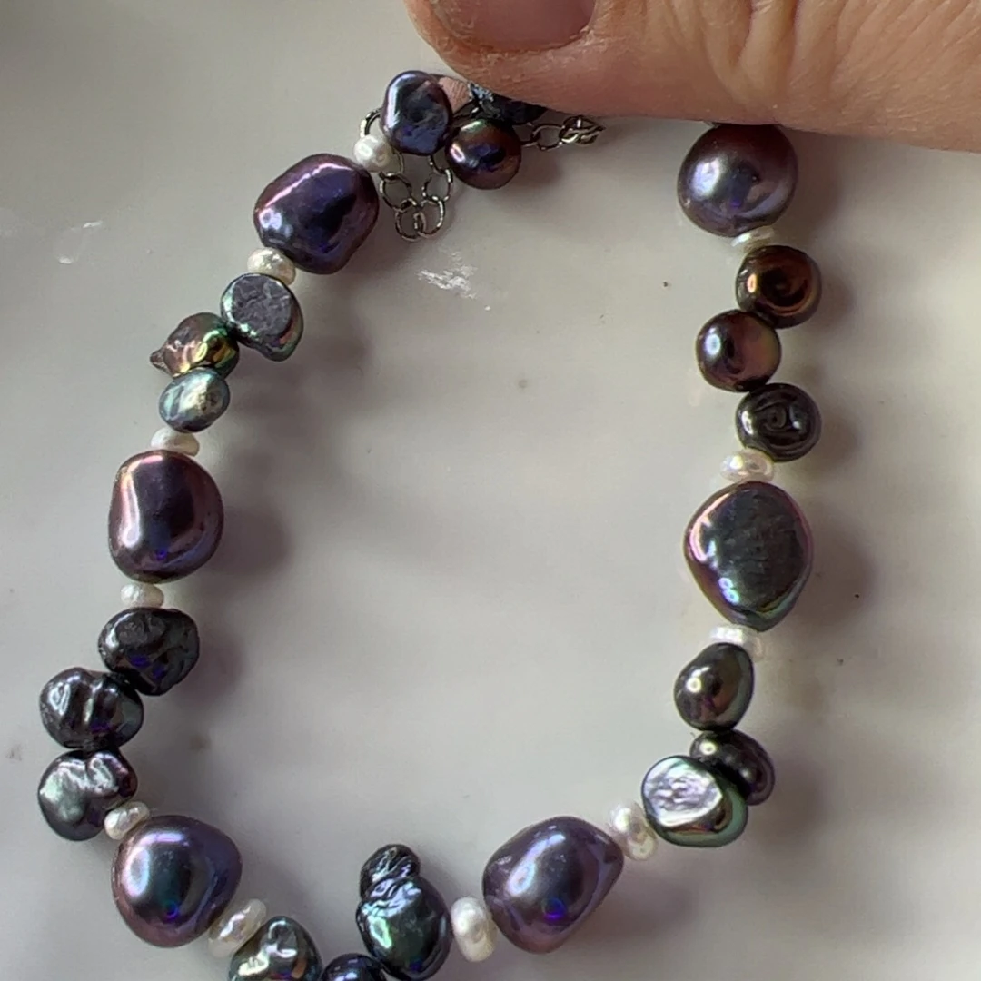 淡水珍珠手绳合金